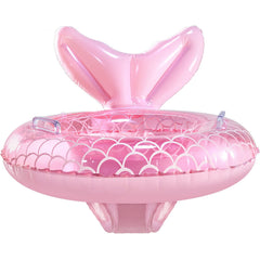KISSHAKE Mermaid-design baby float enhances visibility for safe splash time.