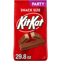 KIT KAT milk chocolate wafer snack bars in party pack, ideal for sharing.