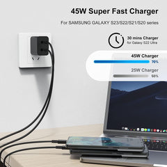 Kitminun 10ft Type-C cable extends reach for convenient charging.