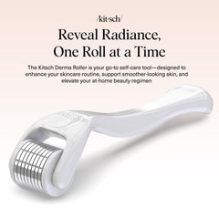 Kitsch Derma Roller used on the face to prep for serums