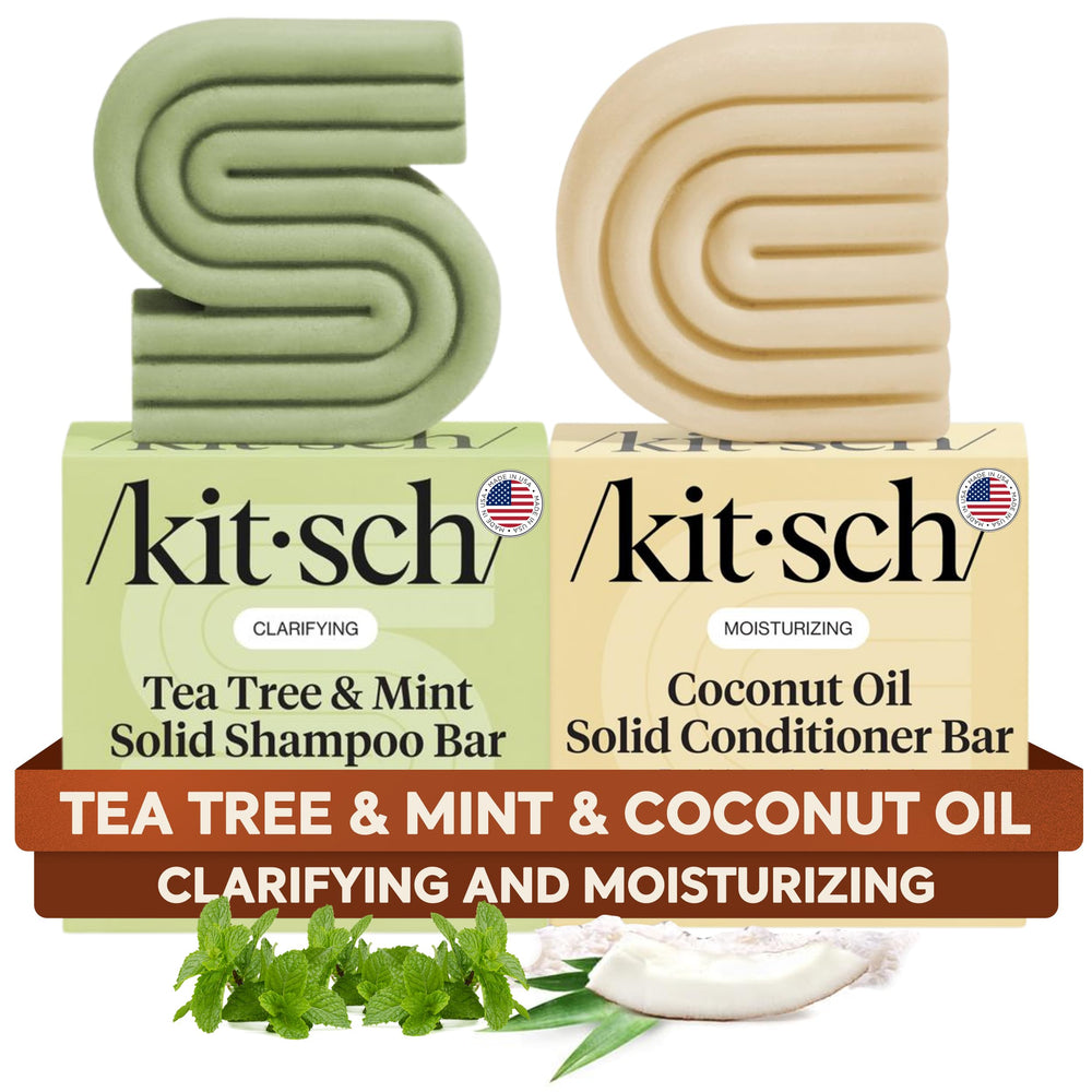 Kitsch tea tree shampoo bar clarifies scalp and controls oil for a refreshed feel.