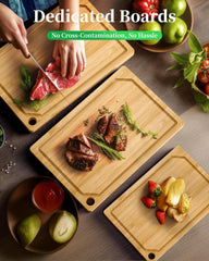 Kitsure bamboo boards with layered design for lasting durability and smooth cuts.