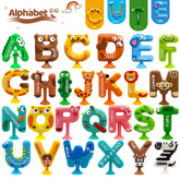 Kitysey 26-piece alphabet bath toy set with animal letters for early learning during bath time.