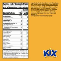 Close-up of Kix crispy corn puffs highlighting light, crunchy texture.
