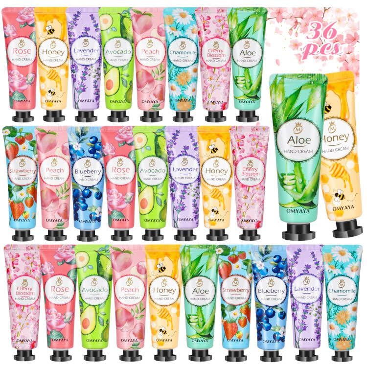 KIYTARBOO 36-pack hand cream set lemon bottle, quick moisture for on-the-go use