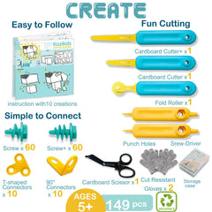 Kizzikids Cut-resistant gloves protect young hands during shaping and cutting.