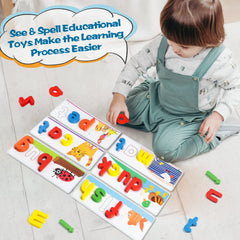 KIZZYEA rich scenes with letter bricks support memory and pattern learning