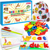KIZZYEA See & Spell alphabet cards boost early reading practice
