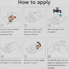 Easy-apply KKOND tattoos for quick party fun and crafts.