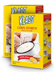 Klass corn starch two-pack front view, pantry staple for versatile cooking