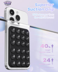 Klearlook suction mount being removed cleanly with no residue.