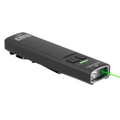 Klein Tools 56074 pocket flashlight with green laser for precise targeting.