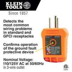 Klein Tools NCVT5A green LED indicator shows tester status at a glance