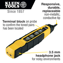 Klein Tools VDV500-820 angled bed of nails clips securely attach to wires during testing