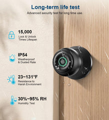 KLLOQUE Fingerprint Door Lock app control demonstrates easy fingerprint enrollment.