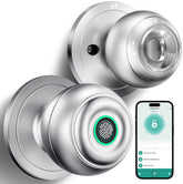 KLLOQUE fingerprint door lock front view for secure entry.