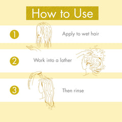Klorane Brightening Shampoo on blonde hair shows light-reflecting shine.