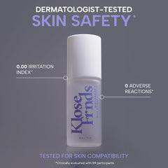 KLOSE FRNDS serum texture on skin demonstrates quick absorption and comfort.