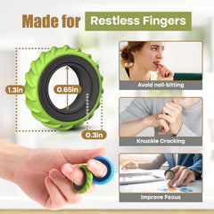KLT fidget rings neutral colors product image conveying adult-friendly sensory tool.