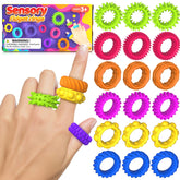 KLT fidget sensory rings 18-pack pack shot for quiet classroom focus.