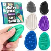 KLT fidget stone textured close-up for adults, encourages focused calm during work