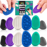 KLT fidget stones 12-pack with textured front view for calming tactile stimulation.