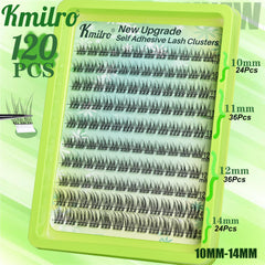 kmilro self-adhesive eyelashes 12mm clusters provide gentle fullness for every day