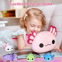 KMUYSL axolotl mommy 40 cm; large cuddle figure for nap time and play.
