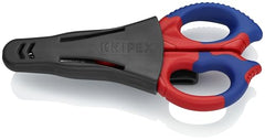 KNIPEX Electrician's Shears with integrated cable cutter handles soft cables.