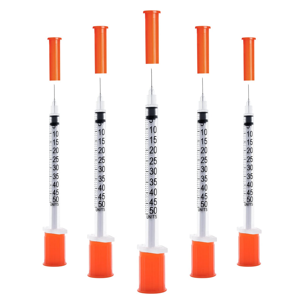 Knixxo U-100 syringe with 0.5cc capacity and 5/16 inch needle for precise dosing.
