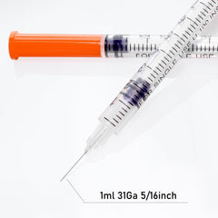 Knixxo U-100 syringe shows leak-proof plunger design.