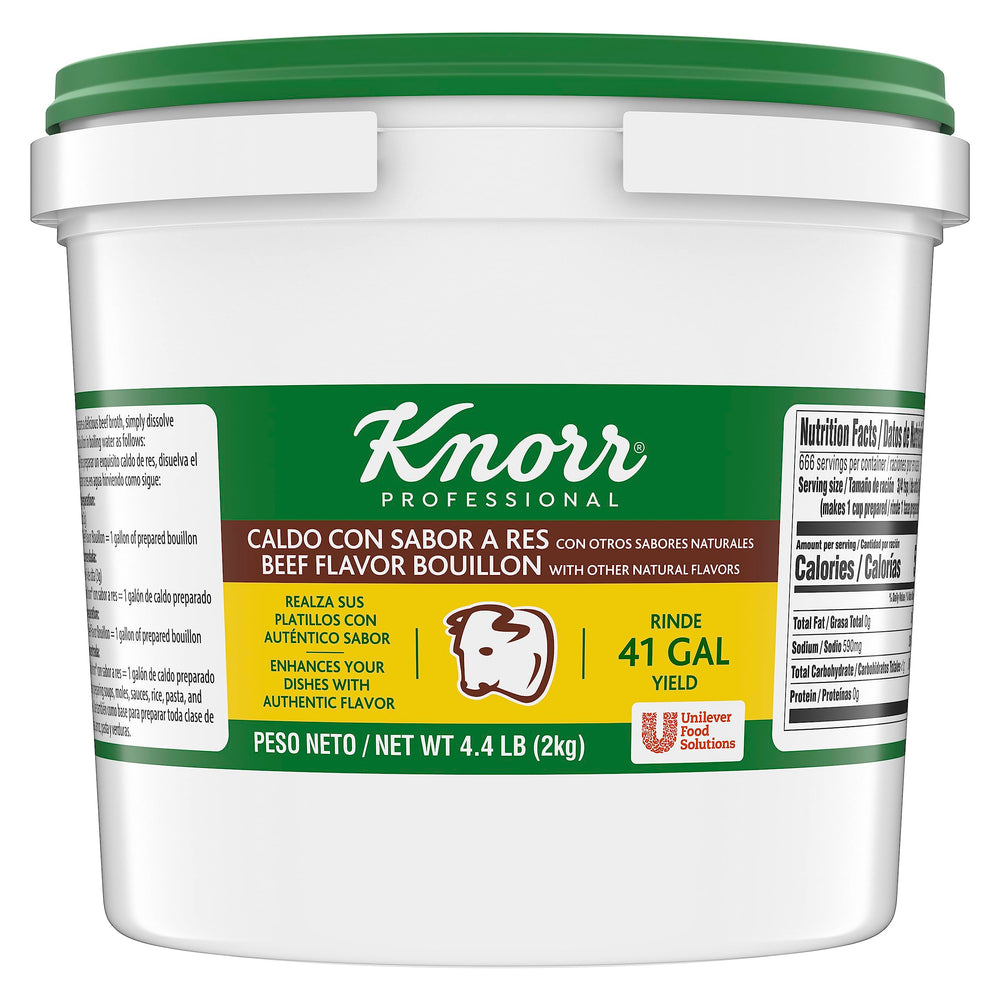 Knorr Beef Bouillon base container for quick broth prep