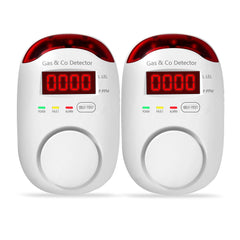 KOABBIT 2packs gas and CO detector front view for home safety