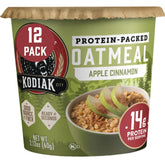 Kodiak Cakes Apple Cinnamon Oatmeal Cup twelve-pack, convenient for on-the-go.