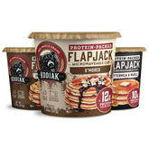 Kodiak Cakes buttermilk flapjack cups on a plate offer a quick protein-packed breakfast.