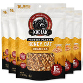Kodiak Cakes Honey Oat Granola pack with five resealable pouches for on-the-go fuel.