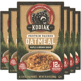 Kodiak Cakes Maple Brown Sugar Oatmeal Pack front view; a protein-rich breakfast option.