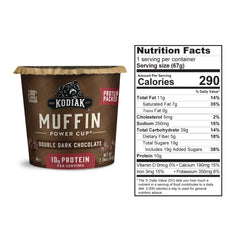Steam rises from Kodiak Cakes Minute Muffins as a warm breakfast treat.