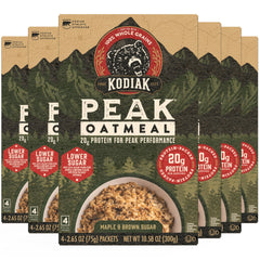 Kodiak Cakes Peak maple brown sugar oatmeal packets for a protein-rich breakfast on the go
