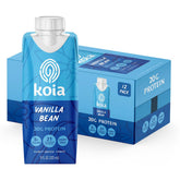 Koia Vanilla Bean plant based protein shake bottle front view for on-the-go meals