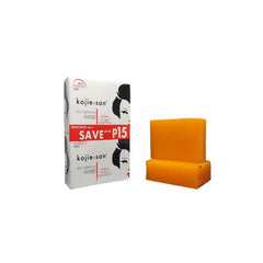Kojie San Soap net included for gentle exfoliation and cleansing.