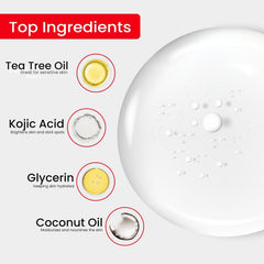 Kojie San soap featuring tea tree oil for refreshing cleansing.