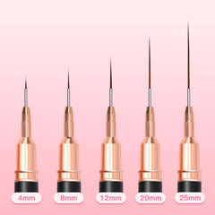 Komall Metallic Nail Art Brushes 20mm for longer strokes and elegant line work on nails.