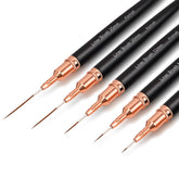 Komall Metallic Nail Art Brushes 4mm for precise lines and intricate nail designs.