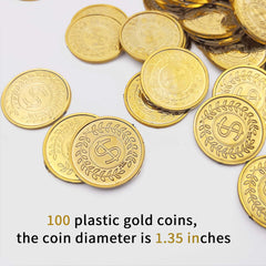KOMIDK plastic coins used as birthday party favors and decor