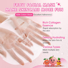 KONEUK 9-pack pineapple mask, cheerful design for teen spa moments and hydration.