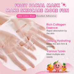 KONEUK fruit cartoon design adds playful charm to the masks.