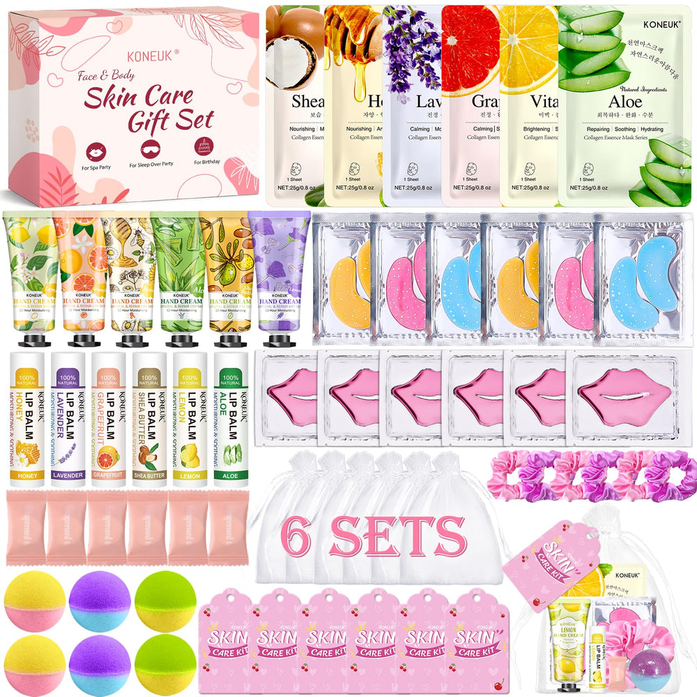 KONEUK spa party set packaging for girls' sleepover, ideal for sharing.