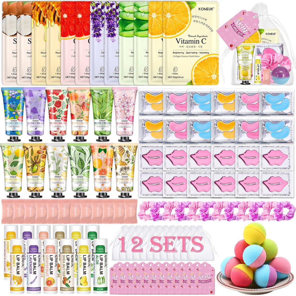 KONEUK spa party kit front view, showcasing a complete at-home pampering setup.