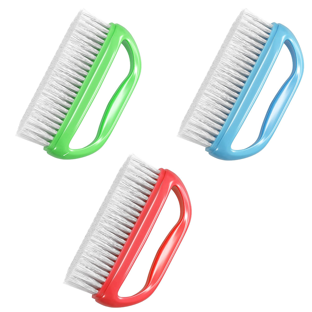 Konex Perfect-Grip hand brush front view for precise nail cleaning and control.
